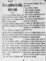 Dans la région : chez les expéditeurs de volaille, beurre et oeufs, le congrès de la fédération nationale et les chiffres officiels de lapins domestiques, poules pondeuses.....vaches laitières en France. Et aujourd'hui ? Selon les deniers chiffres un petite cinquantaine de millions de poules pondeuses