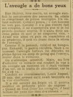 L'aveugle a des bons yeux ou l'arroseur arrosé