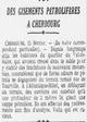 à Cherbourg le pétrole est à trois mètres sous terre, voilà qui est curieux !