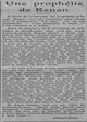 la prophétie de Renan «&nbsp;...le critique qui vers 1910 ou 1920 fera le procès de XIXe siècle&nbsp;»