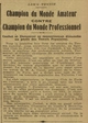 Champion du Monde Amateur contre Champion du Monde Professionnel, c'est au tennis la rencontre entre Cochet et Darsonval