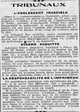 les tribunaux : l'adolescent irascible, le bigame, l'imprimeur...