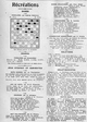 la récréation avec les dames, les échecs, les jeux d'esprit, logogriphes et autres casse-tête