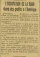 l'occupation de la Ruhr donne des profits à l'Amérique, dixit M. Hoover secrétaire d'État au commerce