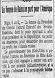 Mme Kalenine, femme du Président du Comité Central Exécutif des Soviets, va partir en Amérique pour demander des secours