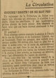 V il y a cent ans gauche ou droite, on ne sait pas, le règlement de la préfecture de police n'est pas clair