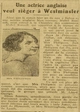 V il y a cent ans Mrs Philipson, actrice anglaise veut siéger à Westminster...