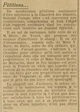 V Excelsior que deviennent les nombreuses pétitions qui arrivent à la Chambre des députés... ?