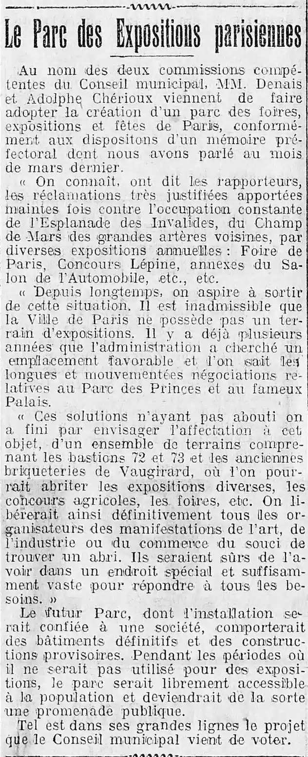 parc des expositions parisiennes