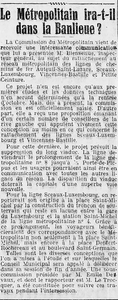 le métro en banlieue