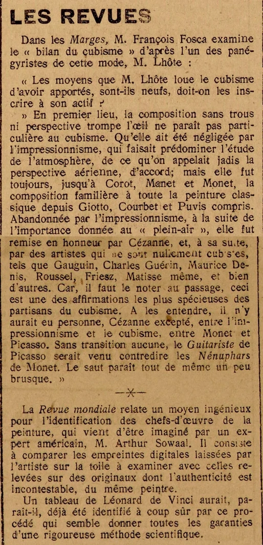 impressionisme et cubisme