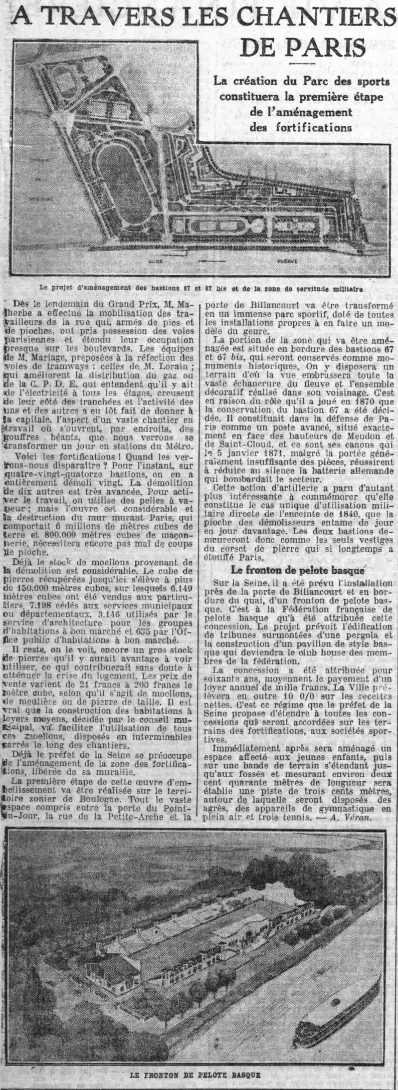 démolition des fortifs