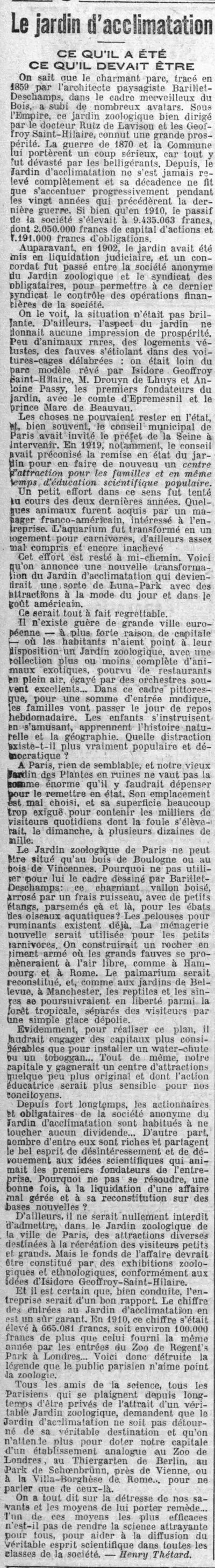 le  jardin d'acclimatation