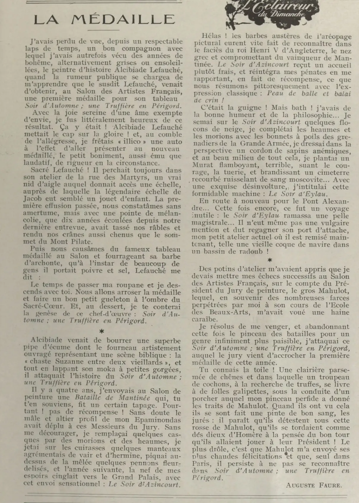 soir en Périgord peinture de Lefauché