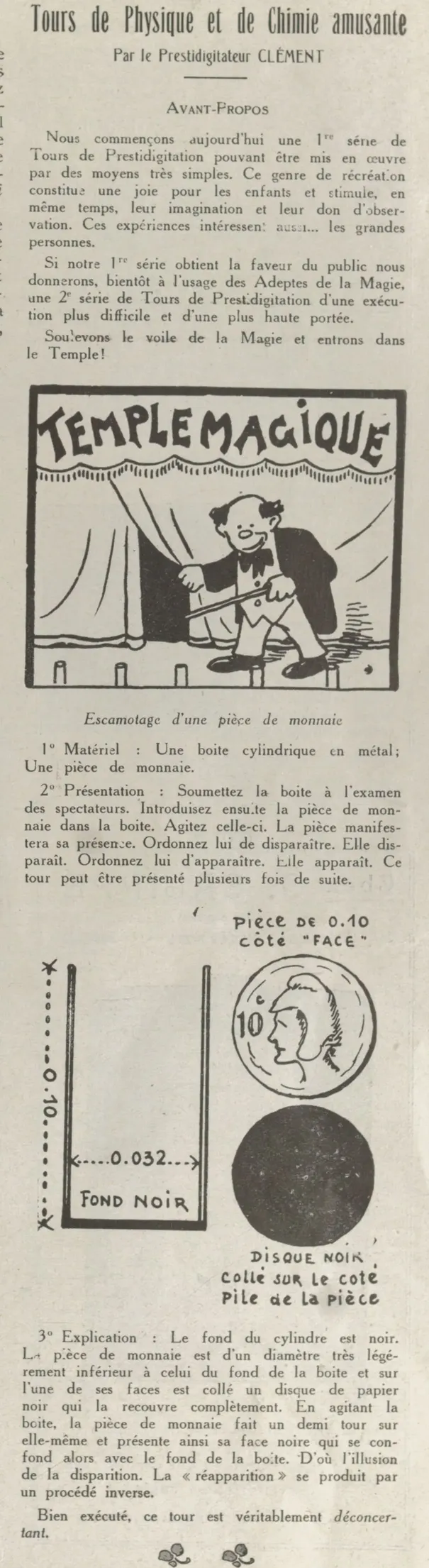 tour de prestidigitation