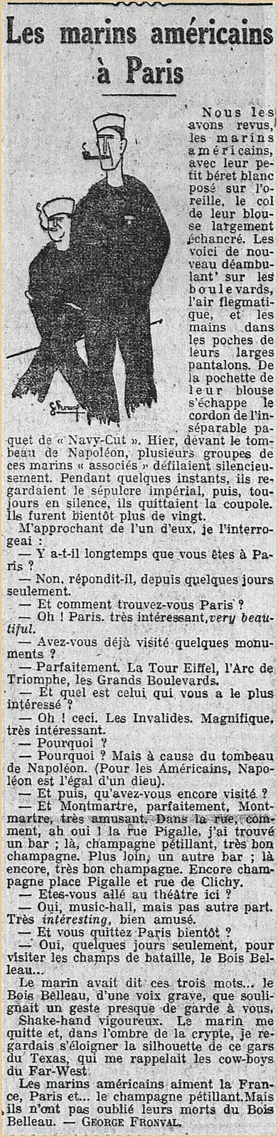 American sailors in Paris