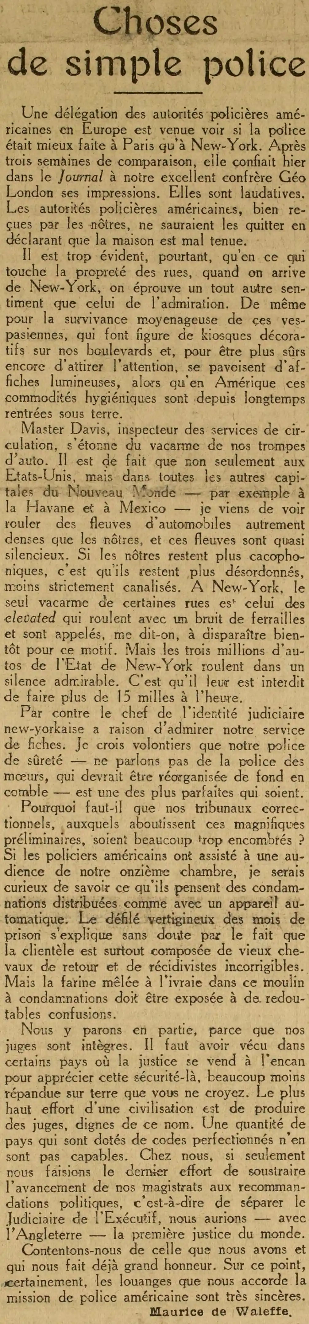 police française américaine 1