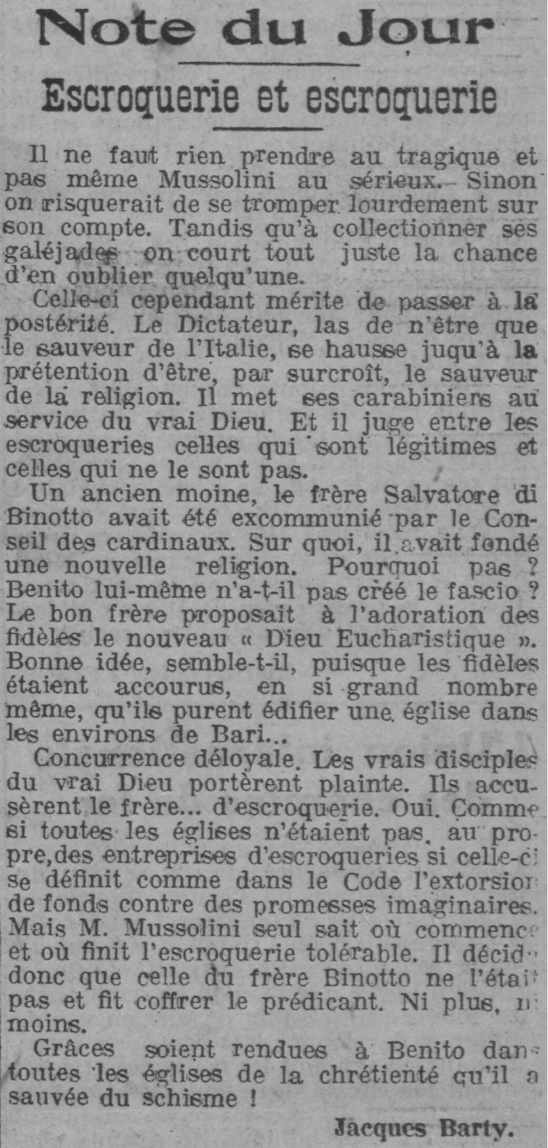 A LHomme libre article 01 escroquerie et églises 1