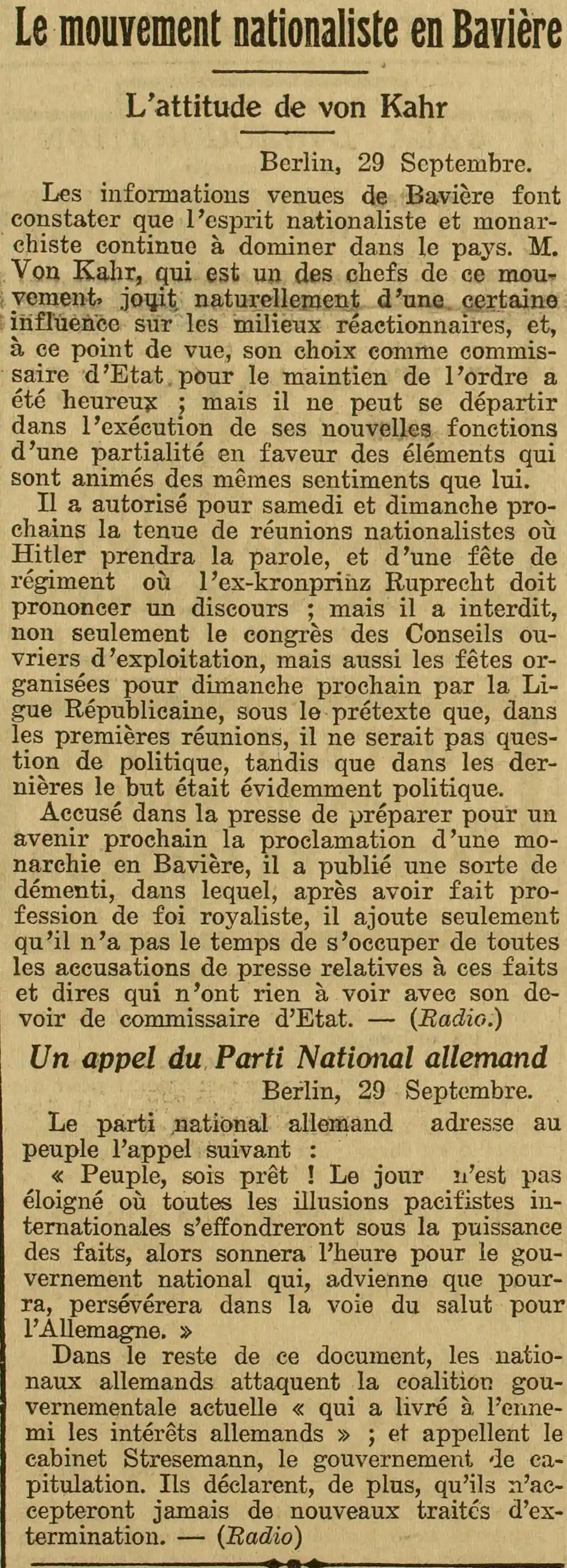A Paris midi article 01 nationalistes allemands 1