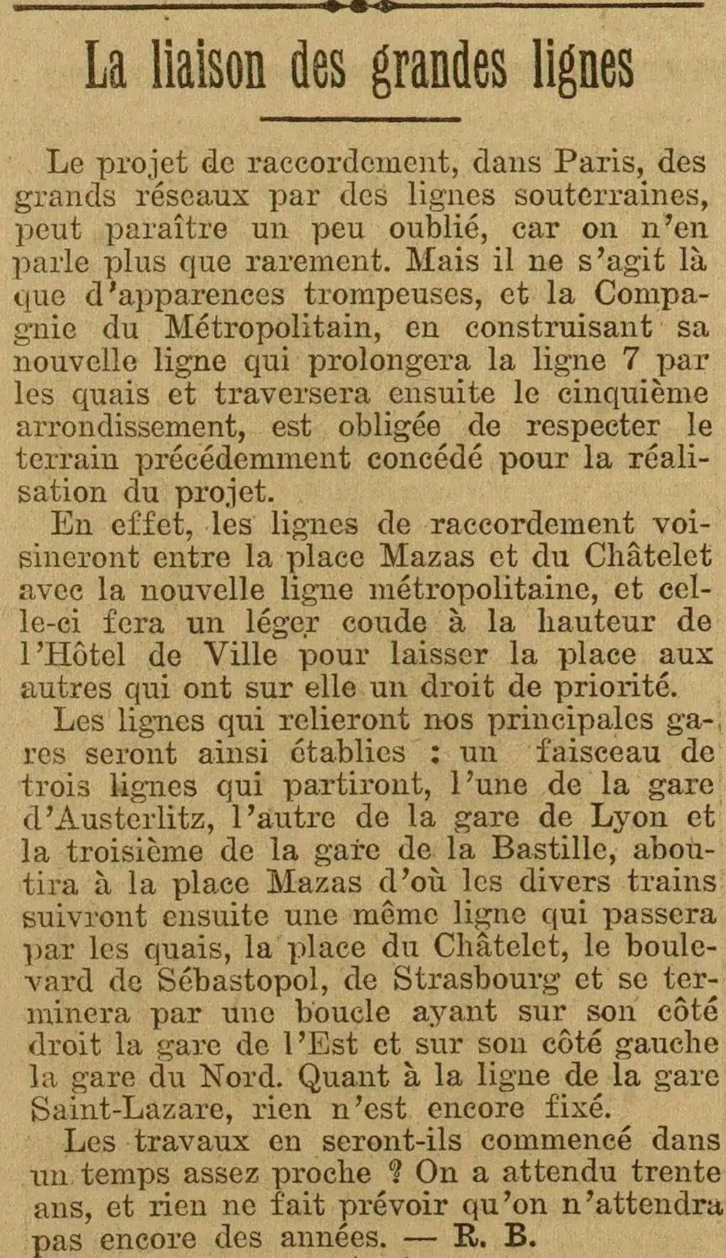 le métro les trains