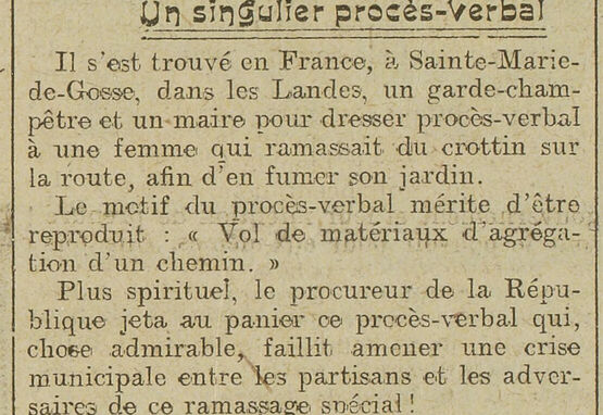 A LOeuvre article 02 ramassage du crottin 2