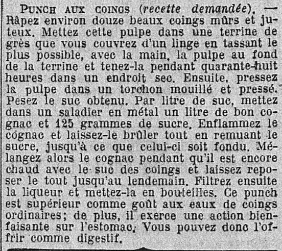 A LÉcho de Paris article 02 recette liqueur de coing 2