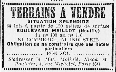 il y a cent ans terrains Neuiilly ni commerce ni industrie 2