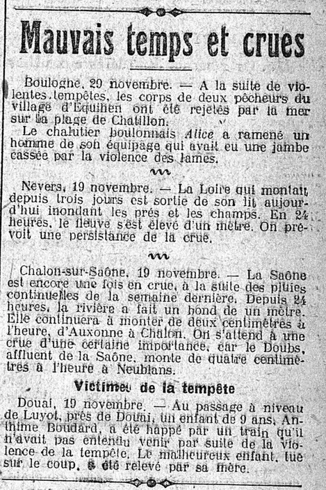 one hunderd years ago bad weather