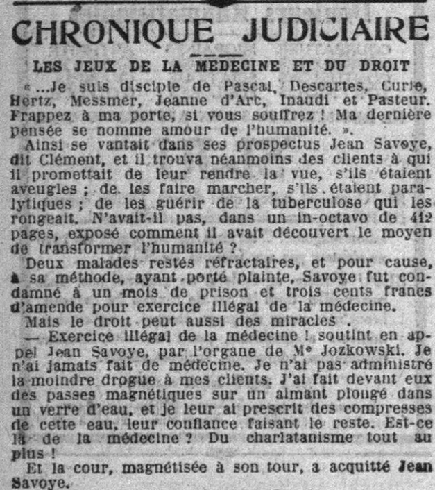 an acquitted charlatan