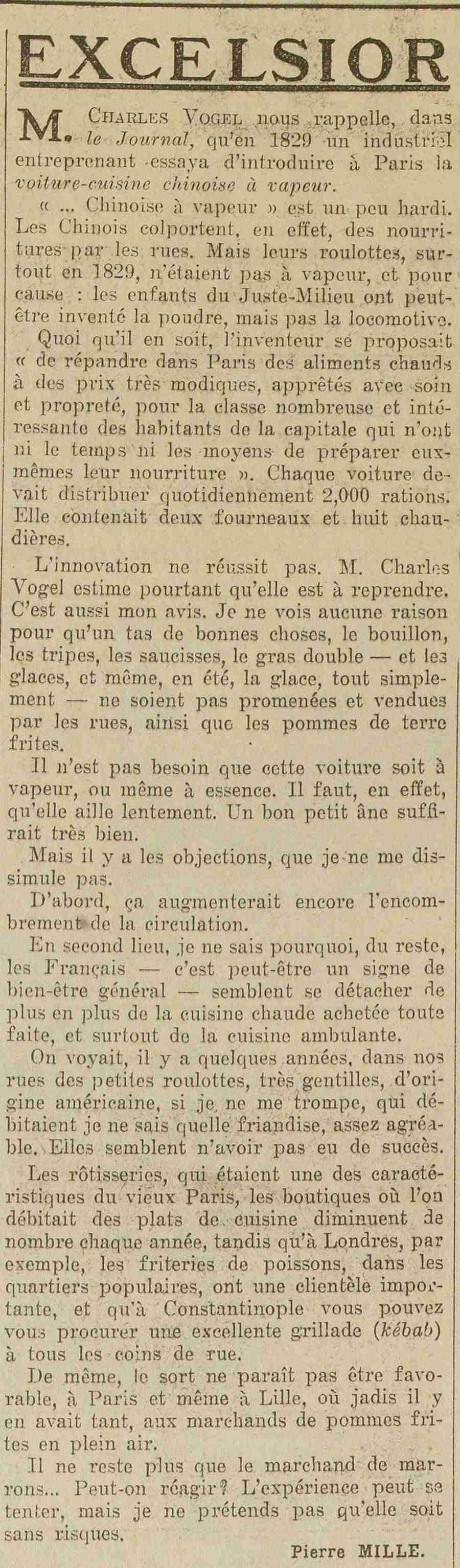 cuisine ambulante - traveling kitchen -