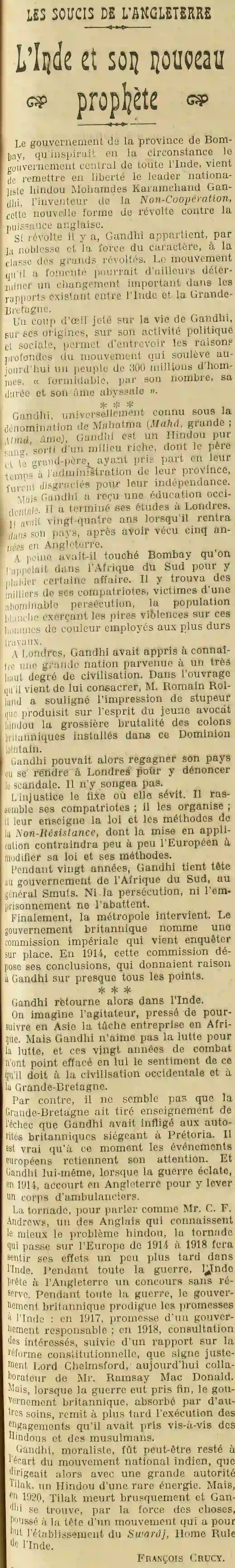 l'Inde et son nouveau prophète