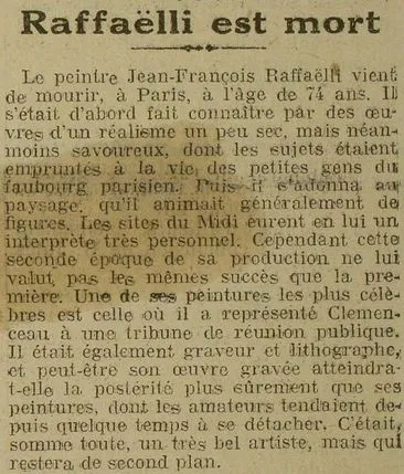mort de Raffaelli
