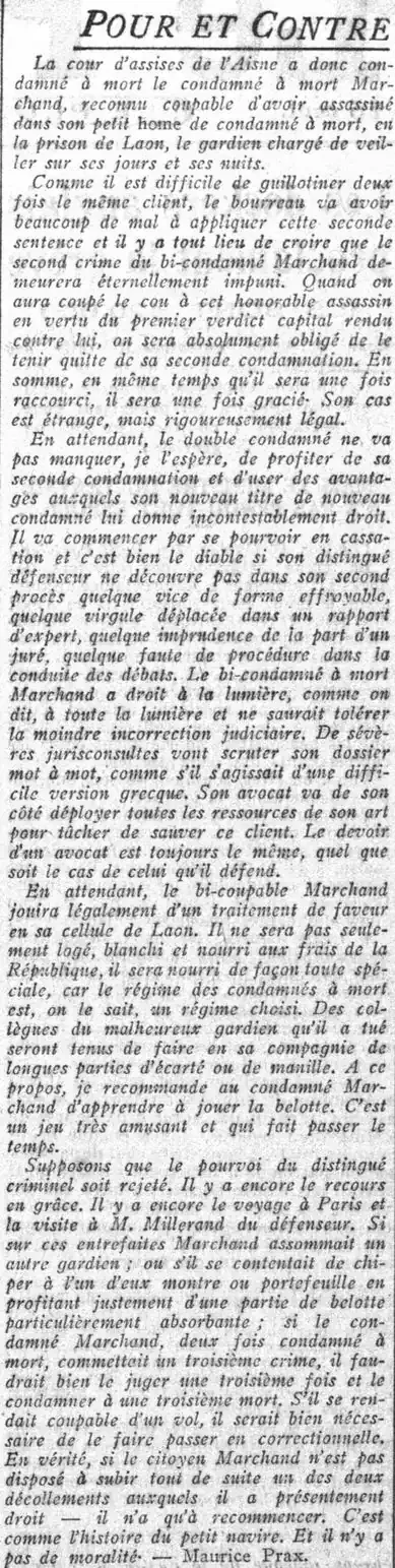 condamné à mort deux fois