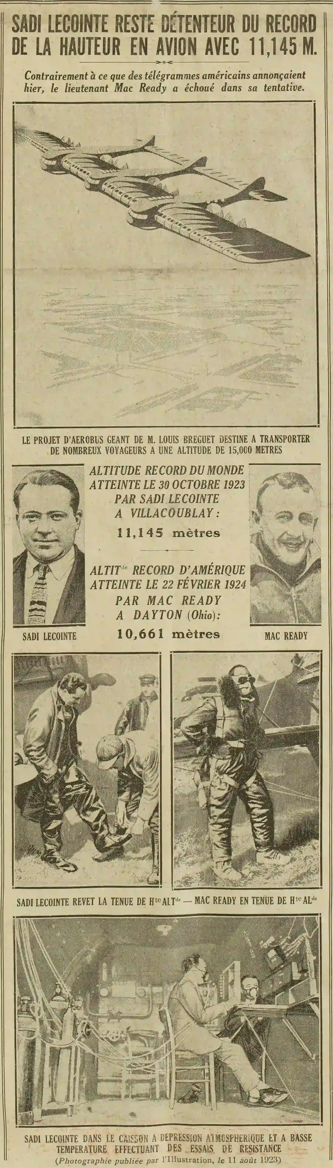 1924 02 24 - Sadi Lecointe détient toujours le record d'altitude
