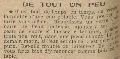 comment vérifier la qualité de l'eau potable