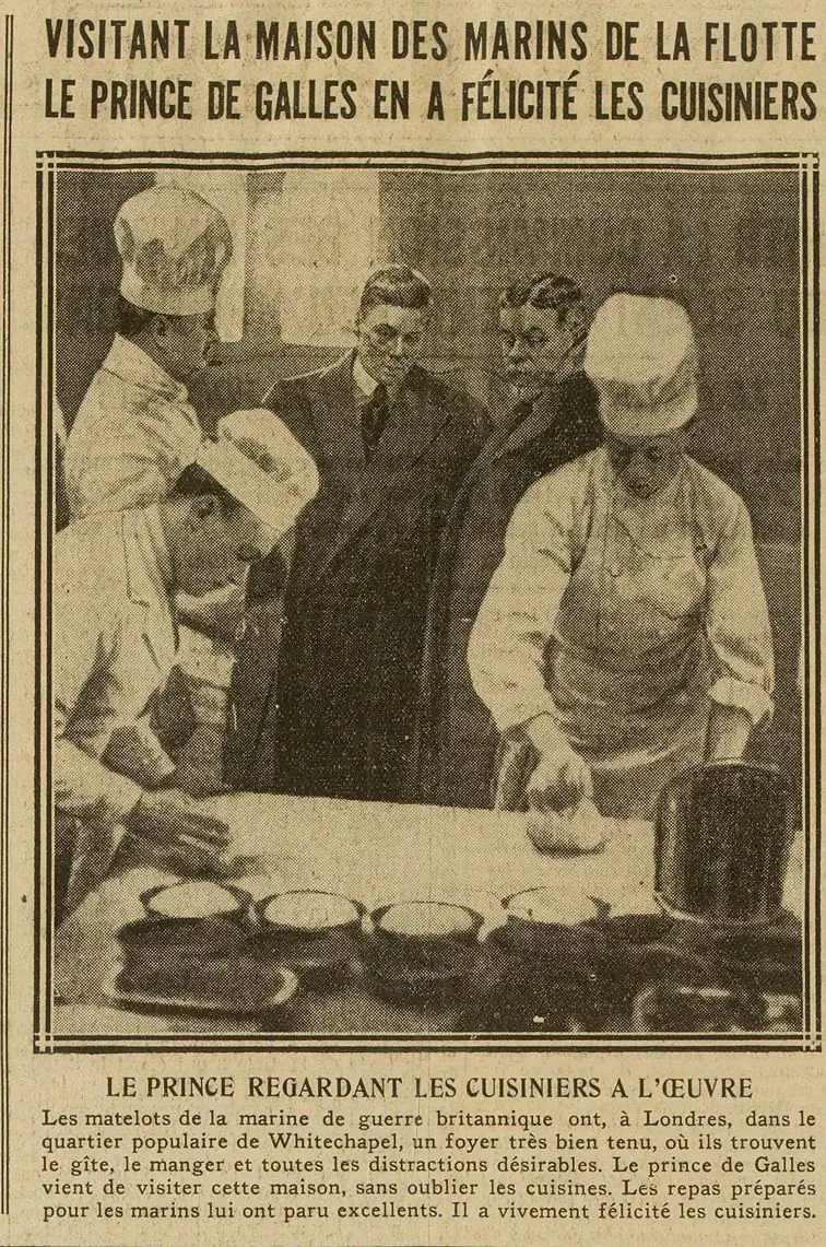 le prince de Galles en cuisine