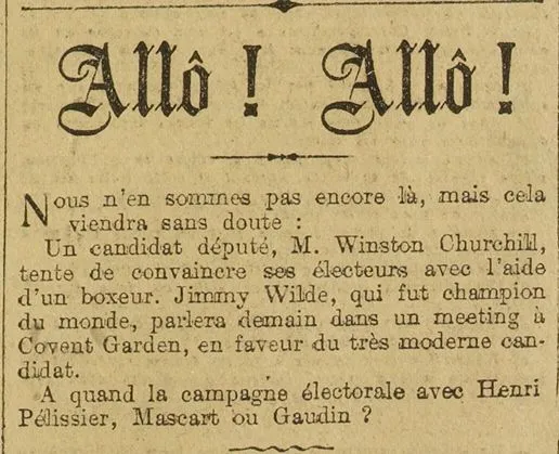 campagne électorale de Winston Churchill