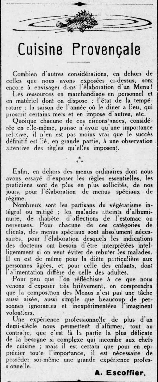 cuisine provençale préparer un menu