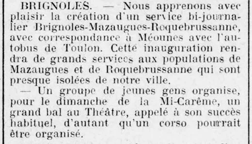 autocar à Brignoles