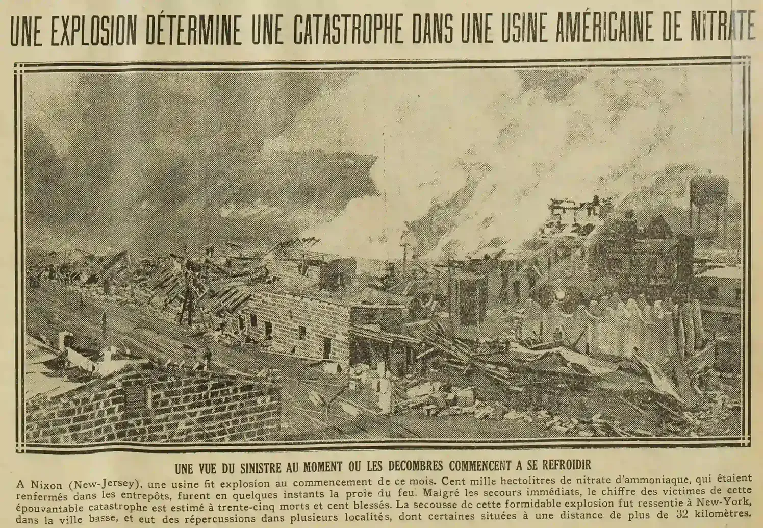 incendie dans une usine américaine de nitrate