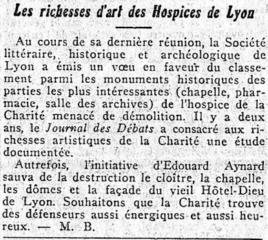 les hospices civils de Lyon