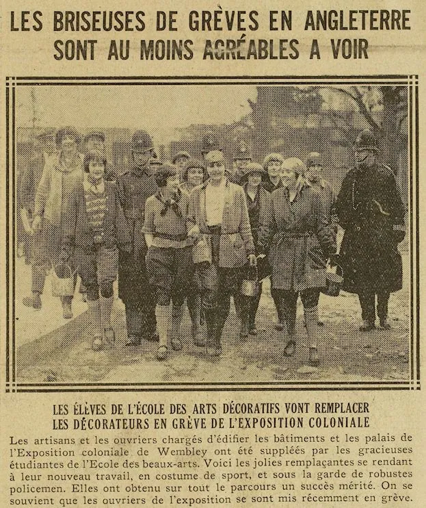 briseuses de grève en Angleterre