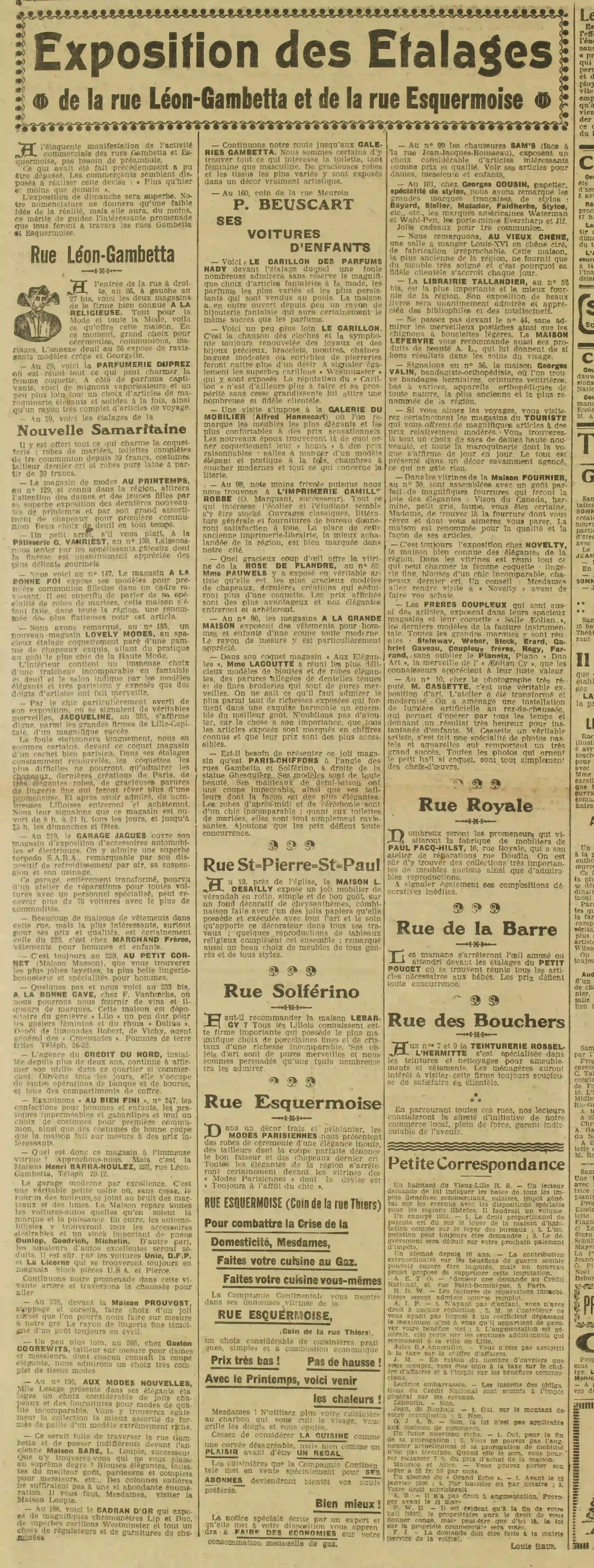 Lille : de la rue Gambette à la rue Esquermoise