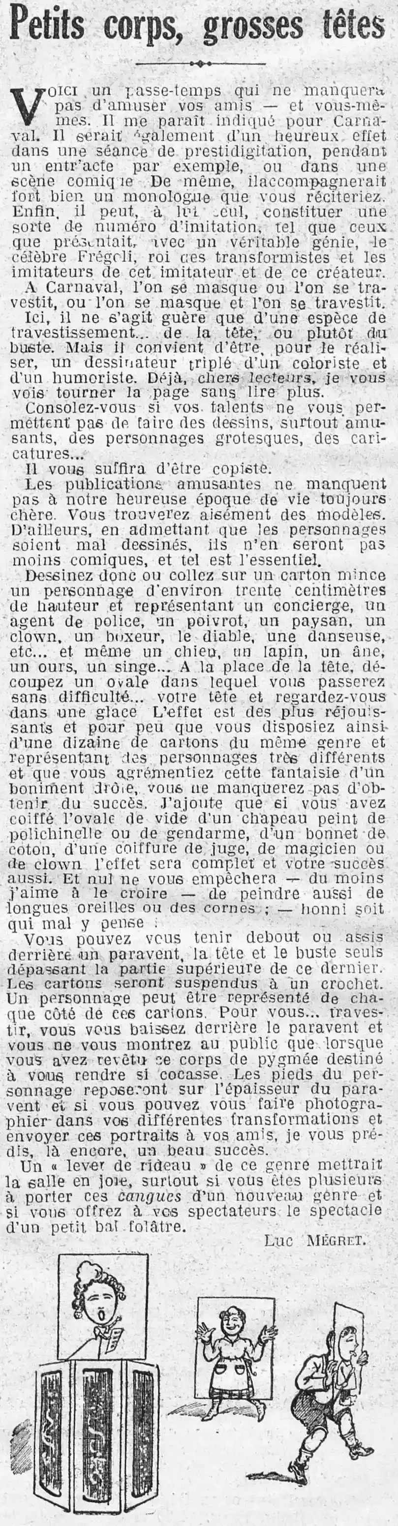 humour grosses têtes et petits corps