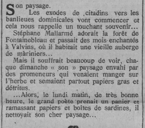 Stéphane  Mallarmé agent de nettoyage