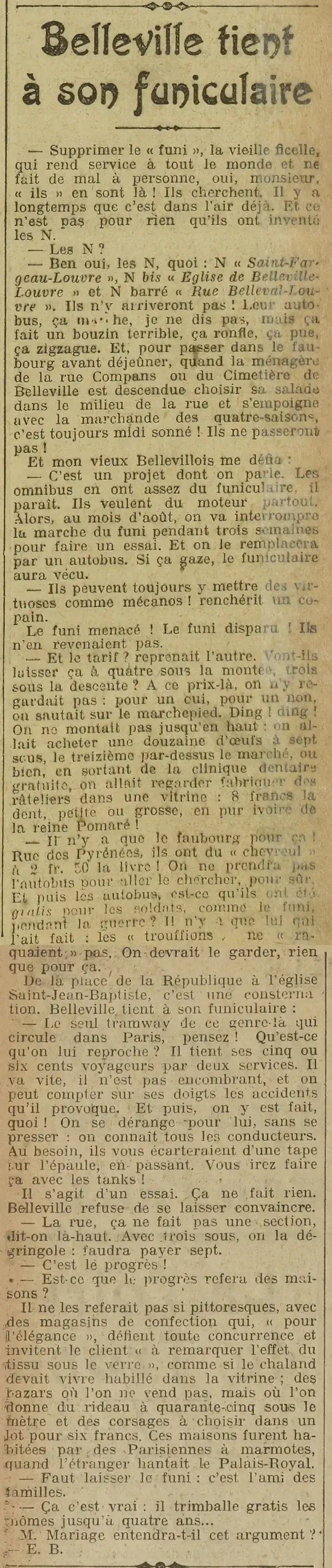 funiculaire de Belleville