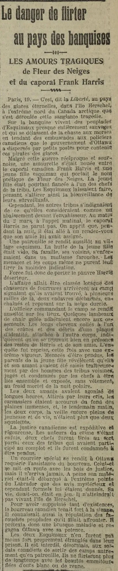 flirt au pays de la banquise