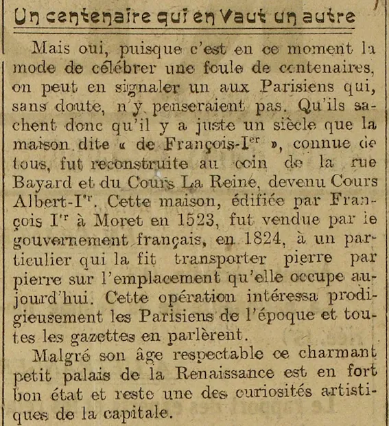 la maison de François 1er