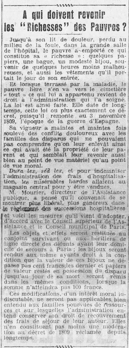 Les "Richesses" des Pauvres