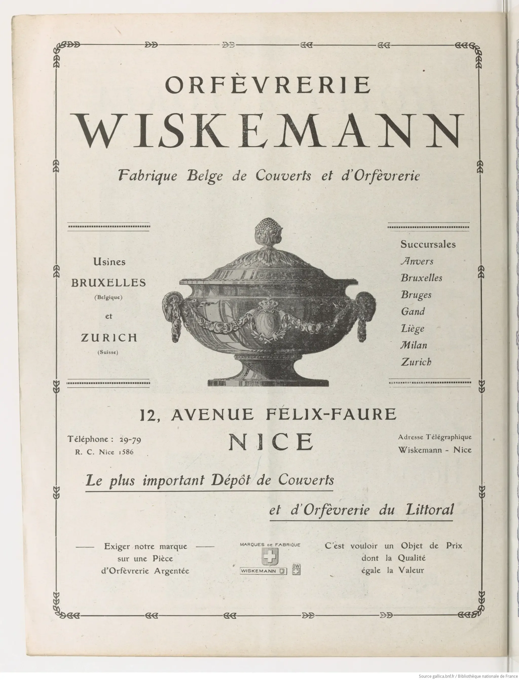 Fabrique de couverts et d'orfèvreries